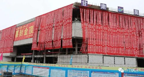 天水秦州建材市場一期項(xiàng)目封頂